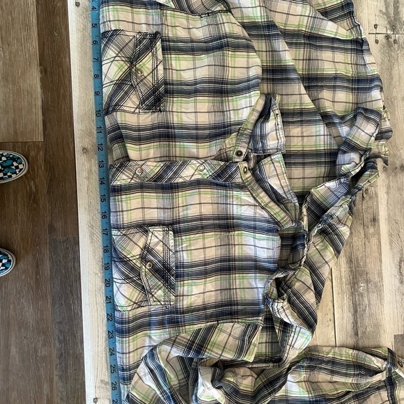 Skully XXL men’s button-down plaid/equestrian/western with rolls have sleeves - Picture 3 of 8
